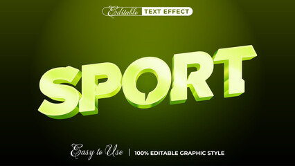 Poster - 3d sport text style effect template editable text effect
