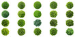 © sweet_mellow - Top View Circular Tree Foliage Set. Garden Landscaping And Urban Architecture Collection. Green Space Planning. Isolated Vector Illustration