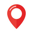 © Muhammad - A red map pin vector icon in a simple flat style, used to mark location or GPS point