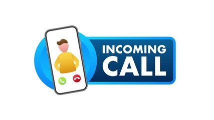 Poster - Incoming Video Call Interface on Smartphone with Green Screen