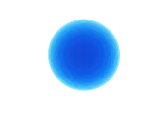 Poster - A vibrant blue sphere with a textured surface isolated on transparent background