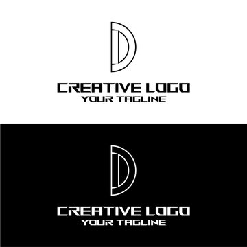 creative letter logo d design vector