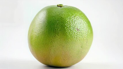 Poster - A single lime sits on a white surface