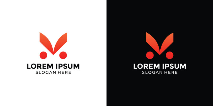 M letter logo design for company and agency