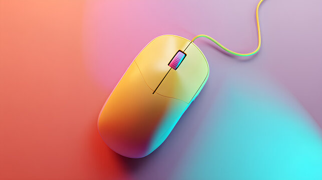 laptop mouse animation with colored background