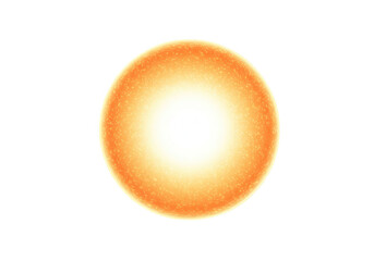 Poster - An orange and yellow glowing circle with a soft gradient is isolated on transparent background