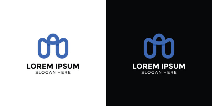 M letter logo design for company and agency