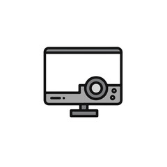 Poster - A computer monitor with a camera icon on the screen.