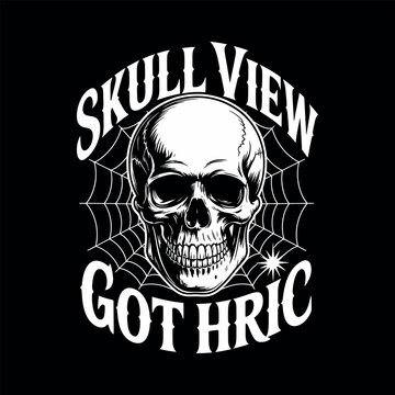 Skulls typography vector t-shirt design print
