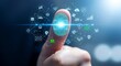 © UmerDraz - Biometric fingerprint authentication technology for security and personal identification system access control