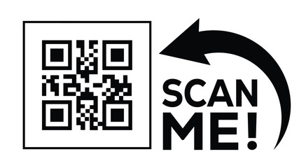 scan qr code icon. digital scanning qr code. qr code scan for smartphone. scan here text on top of t