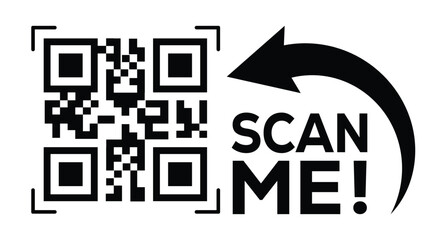 scan qr code icon. digital scanning qr code. qr code scan for smartphone. scan here text on top of t