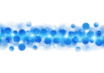 Poster - A bright blue bokeh background with blurred lights and sparkles isolated on transparent background