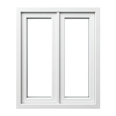 Poster - Modern minimalistic double window frame design with clear glass panes and sleek white borders ideal for contemporary architecture Transparent background or PNG