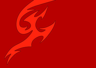 Aufkleber - Abstract background with seamless wavy flame pattern and with some copy space area
