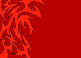 Aufkleber - Abstract background with seamless wavy flame pattern and with some copy space area