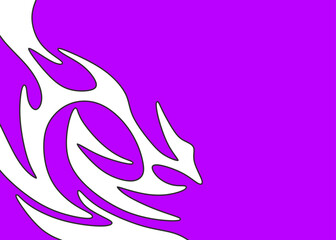 Aufkleber - Abstract background with seamless wavy tribal pattern and with some copy space area