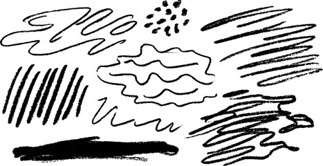 Aufkleber - Abstract sketch of dense scribble clusters and dynamic lines for creative design