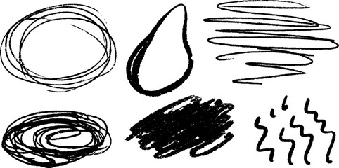 Aufkleber - Abstract sketch of jelly blob and liquid shapes with textured lines