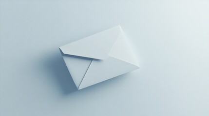 Leinwandbilder - Light gray envelope on a light gray background.