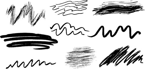 Aufkleber - Abstract sketch of noise waves and torn weave with soft textures for creative design