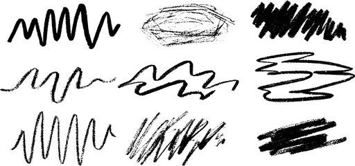 Aufkleber - Abstract noise wave and torn weave sketch with textured scribbles