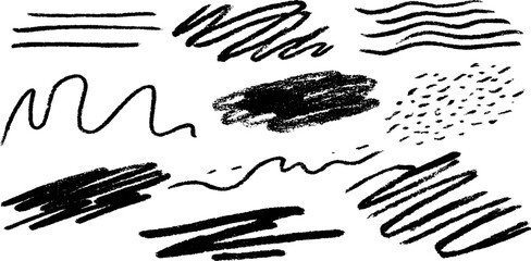 Aufkleber - Abstract sketch with varied scribbles and shadow blur for creative design