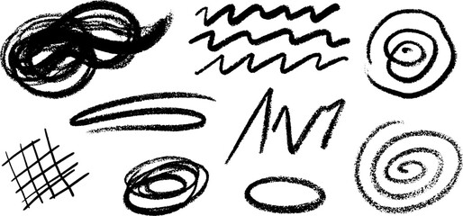 Aufkleber - Creative abstract sketch with swirls, loops, and zigzag lines for artistic design