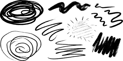 Aufkleber - Abstract swirl, loop, and zigzag scribble sketch for artistic design