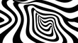 © swillklitch - Swirling black and white pattern creates optical illusion with dynamic, wavy lines, forming a hypnotic and abstract, high-contrast visual experience