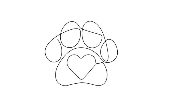 Continuous Line Drawing of Adopt Me Icon. Hand Drawn Symbol, Continuous Line Drawing of Adopt Me Icon. Hand Drawn Symbol Vector Illustration.