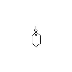 Fototapete - Vector Price Tag Icon in Simple Geometric Style for E-commerce and Marketing Concepts