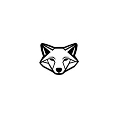 Poster - Wolf Head Icon Vector Illustration in Flat Minimalist Style for Wildlife and Nature Design