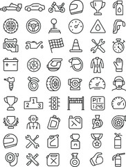 Fototapete - Set of hand drawn business icons in vector style with doodle sketches and symbols for web and mobile design