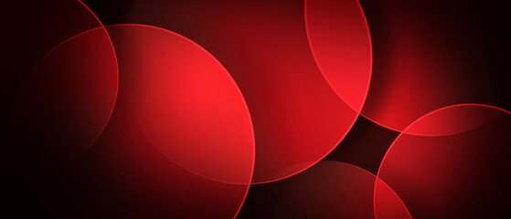 Fototapete - Dark red abstract background with shiny geometric shape graphic