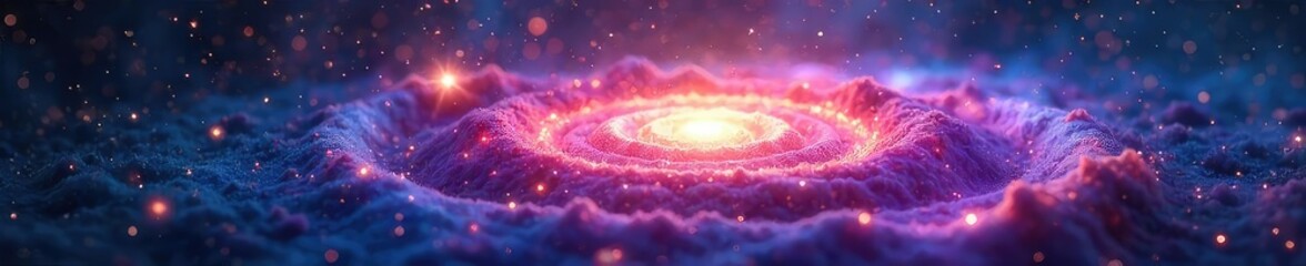 Wall Mural - Iridescent Nebula Swirling with Cosmic Dust A Fantasy Space Scene of Alluring Mystery