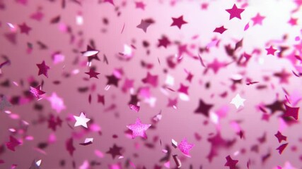 Aufkleber - A bunch of pink stars flying in the air, perfect for your background or design project