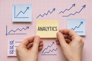Poster - Analyzing data trends and progress supports strategic decisions to improve business growth and performance