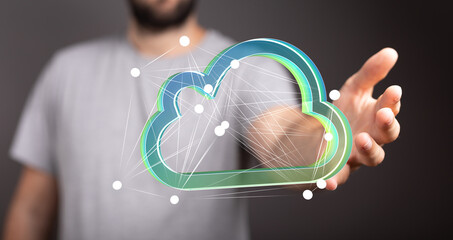 Poster - Secure cloud storage, data management, and network solutions.  High-speed access.