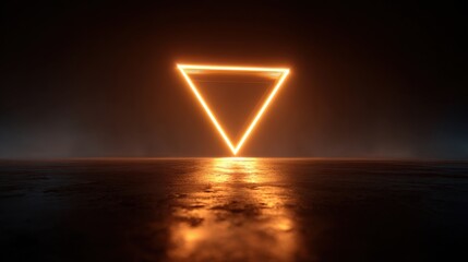 Poster - Abstract glowing 'u' letter shape floating with sparkling light trails against a dark background
