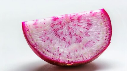 Poster - Fresh radish slice on a white background