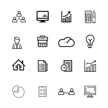 Business and Management Icons for Infographics and Presentations
