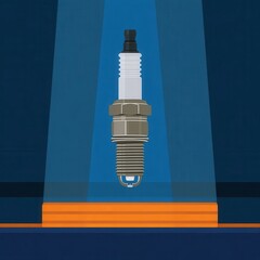 Poster - Detailed illustration of a spark plug.