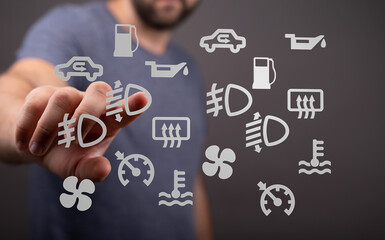 Poster - Learn to identify and understand common car dashboard warning lights and indicators.