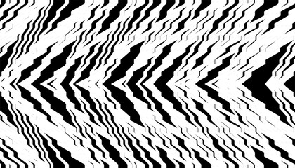 Poster - Black and white abstract sharp arrows pattern with grunge effect for sporty background and design element. Editable graphic resource. Vector Format Illustration 