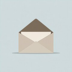 Poster - Open envelope with blank paper inside.