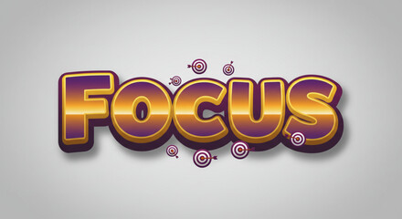 Poster - Achieve Your Goals Focus Text Effect Design