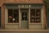 Charming vintage bookstore facade.