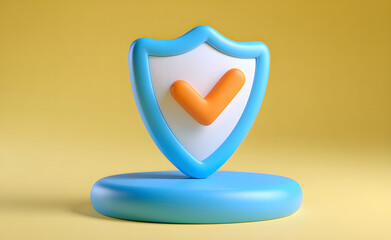Poster - 3D Technology Shield icon Cybersecurity Data protection Business context
