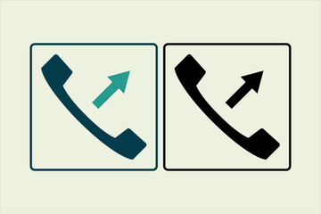 Fototapete - outgoing call icon. icon related to UI elements. suitable for web site, app, user interfaces,element, printable etc. solid icon style. simple vector design editable